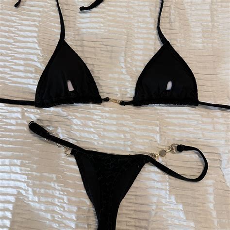 BLACK VELVET BIKINI Depop