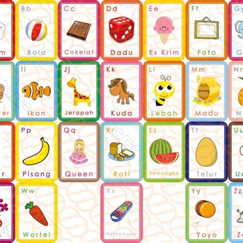 Jual Flash Card Kartu Belajar Flashcard Bayi Anak Kota Surabaya