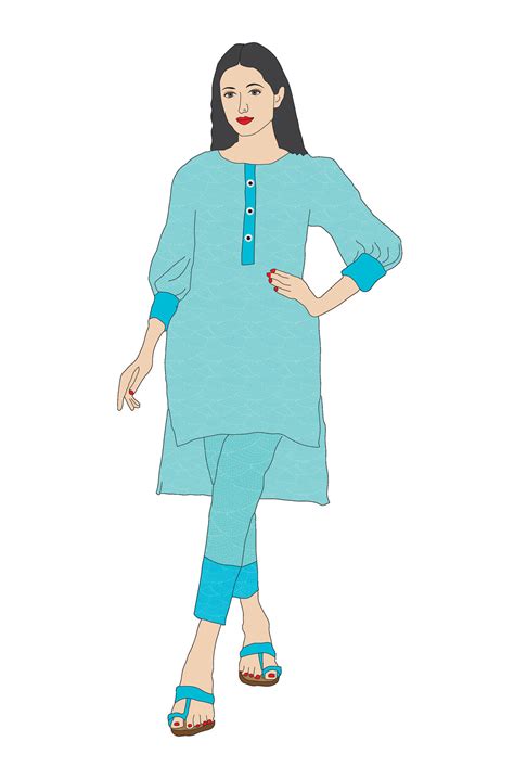 Beautiful Pakistani girl wearing Shalwar kameez 29292518 Vector Art at