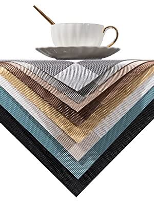 U Artlines Placemat Crossweave Woven Vinyl Non Slip Insulation Placemat