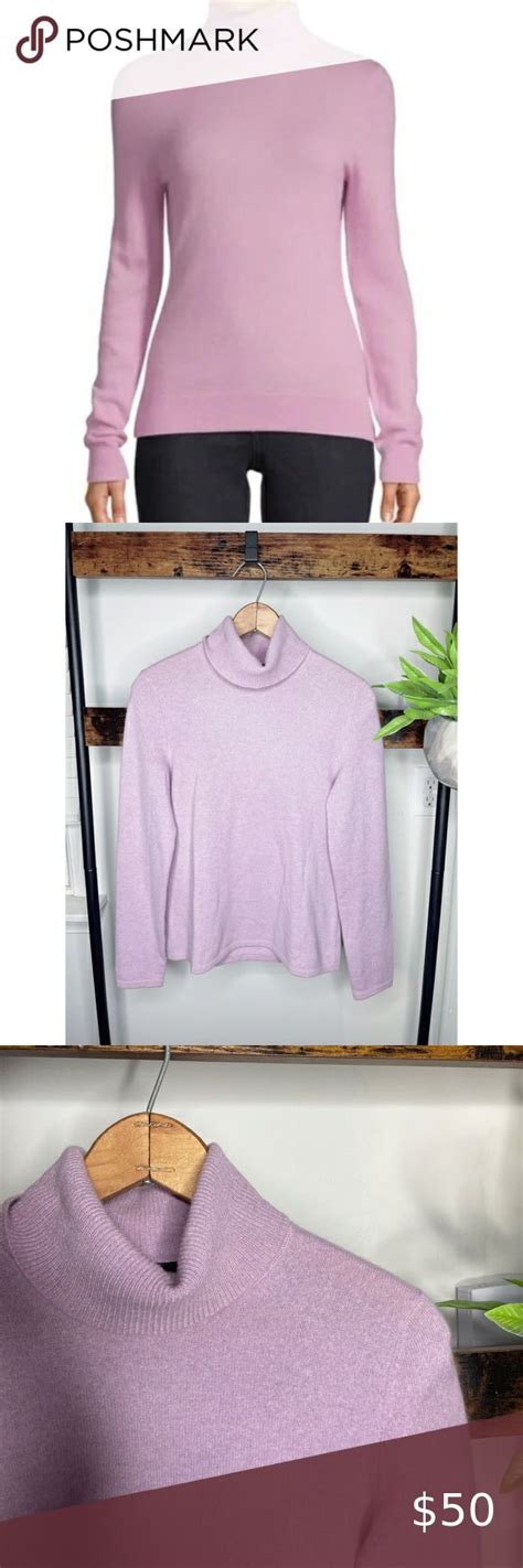 Cashmere Turtleneck Sweater Lilac Lavender Purple In 2022 Cashmere