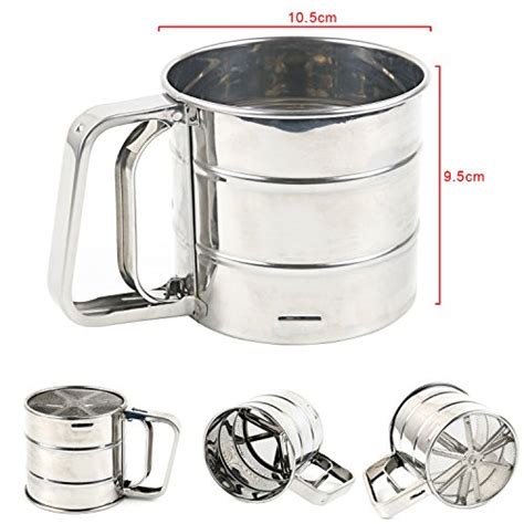 Trixes Stainless Steel Sifter Handheld Trigger Action Flour Sieve