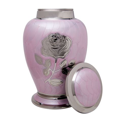 Adult Pink Rose Cremation Urn - Cremation Urns Direct