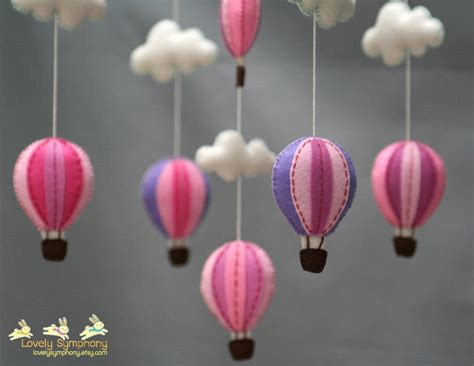 Berry Hot Air Balloons Baby Mobile Sweet Hot Air Balloons Etsy