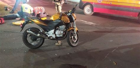 Colis O Entre Carro E Moto Deixa Motociclista Ferido