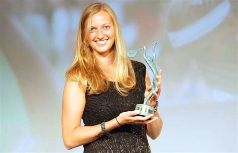 Petra Kvitova and trophy for best tennis player in last season - Tennis ...