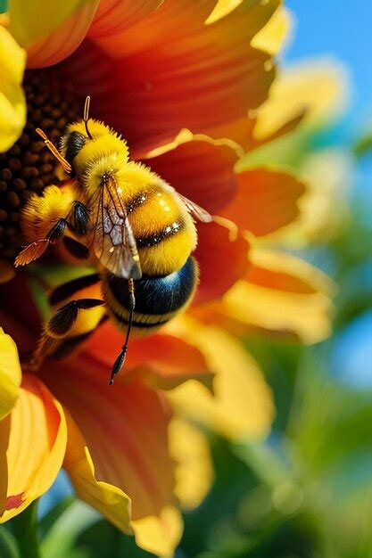 Las Abejas Trabajadoras Recolectan N Ctar En Los P Talos De Las Flores