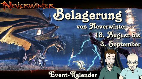 NEVERWINTER Event Kalender Belagerung Von Neverwinter 13 August 3