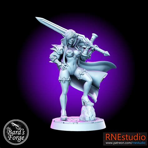 Zeera Female Fighter Warrior Barbarian Miniature 3d Resin Printed 28 32mm Tabletop Fantasy