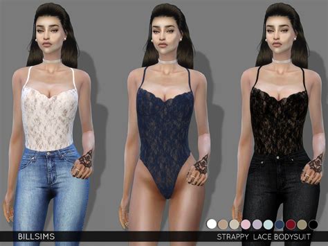 The Sims Resource Strappy Lace Bodysuit