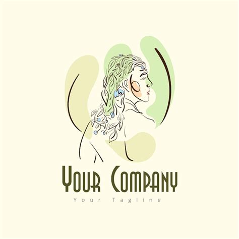 Premium Vector Minimal Beautiful Woman Logo And Leaf Design In