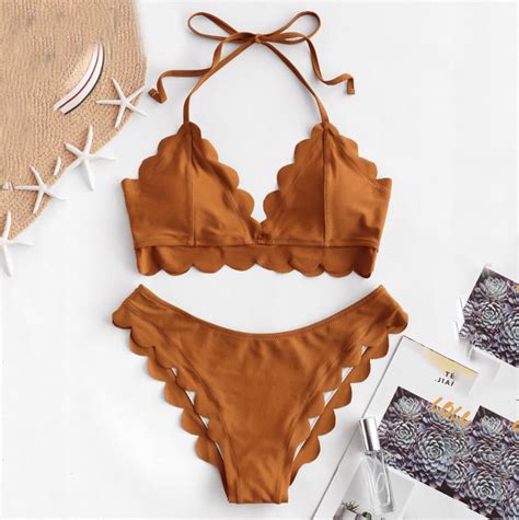 Solid Color Sexy Backless Bikini Swimsuit On Luulla