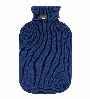 Navy Hot Water Bottle Cotton Knit Fashy
