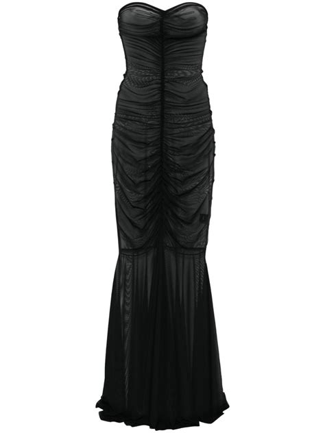 Norma Kamali Strapless Fishtail Gown Black Farfetch