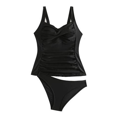 Wamans Plus Size Bikini Women S Fashion Sexy Swimsuit Ruched Waistband