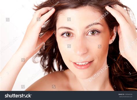 Beautiful Naked Woman Over White Background Stock Photo 109564520 Shutterstock