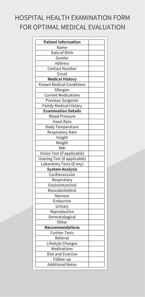 Free Patient Information Templates For Google Sheets And Microsoft
