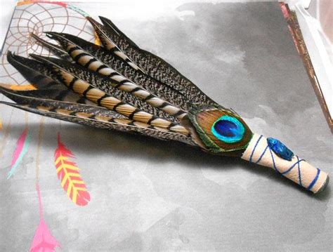 Pheasant Feather Ceremonial Prayer Fan Smudge Fan Native Etsy