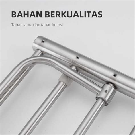 Promo Towel Rack Sus 304 / Rak Handuk 3 Bar Dengan Gantungan Frap ...