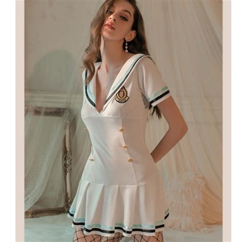 Jual Lingerie Baju Dinas Malam Sexy Cosplay Pelaut Baju Sexy Kostum A Shopee Indonesia