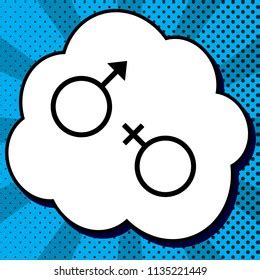 Sex Symbol Sign Vector Black Icon Stock Vector Royalty Free Shutterstock