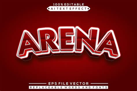 Premium Vector Arena Text Effect Editable