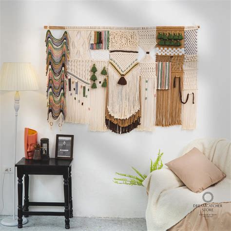 extra large macrame wall hanging bohemian decoration woven wall