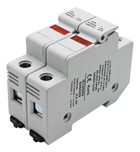 Portafusibles De 2p Din Rail Solar Pv Dc Con Luz Indicadora Meses Sin