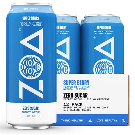 Mua ZOA Zero Sugar Energy Drinks Super Berry Sugar Free With