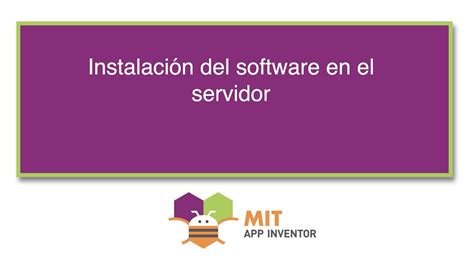 Instalación del software en el servidor de App Inventor YouTube