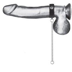 Blue Line Snap Cock Ring With Leash Sex Toys Adult Novelties Naughty America Store