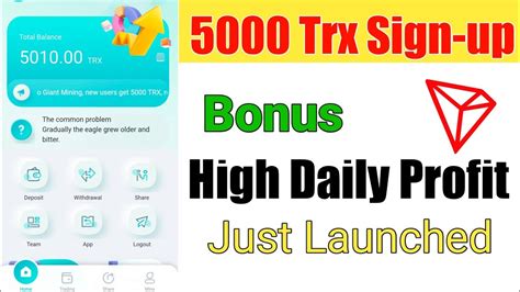 New Tron Mining Site 2021 Signup Bonus 5000🤑🤑 Trx Free Instant