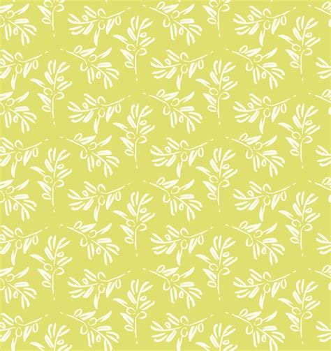 Premium Vector Seamless Vector Pattern Ink Hand Drawn Olive Branch