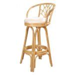 Stylish Modern Rattan Counter Stools With Backs Pursuit Decor