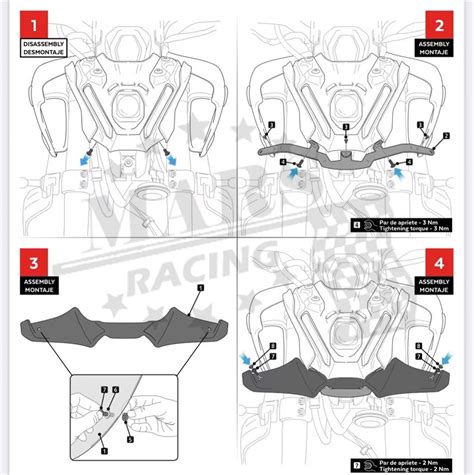 Motorcycle Sport Downforce Naked Forntal Spoilers Aerodynamic Wing Deflector Front Spoiler