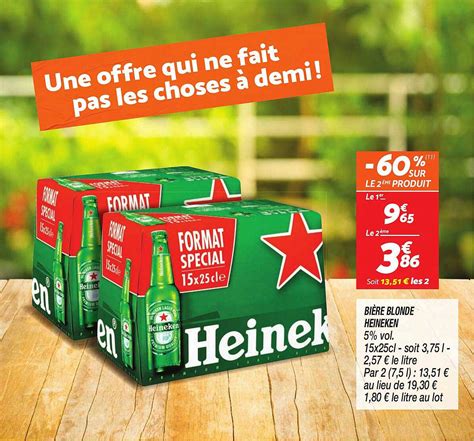Promo Bi Re Blonde Heineken Chez Netto Icatalogue Fr