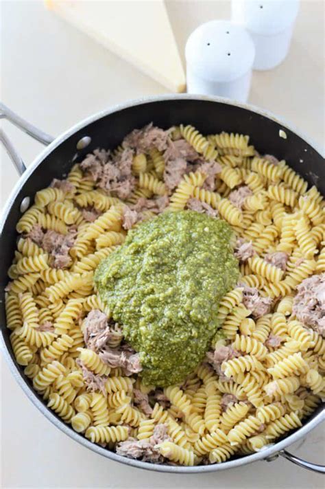 Tuna Pesto Pasta Recipe Feast For A Fraction