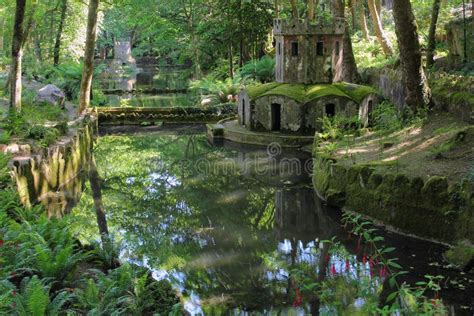 Palacio da Pena gardens stock image. Image of historic - 41990851