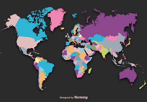 Vector De Silhueta Do Mapa Mundial 104921 Vetor No Vecteezy