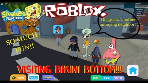 ROBLOX SPONGEBOB BIKINI BOTTOM ROLE PLAYING AND MAKING CRABBY PATTIES