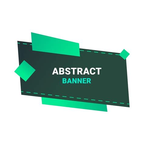 Premium Vector Abstract Green Geometric Banner Design Template