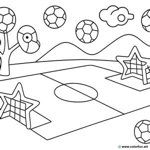 Campo De Futebol Para Imprimir - Desenhos para colorir de um campo de futebol Para Baixar ou Imprimir ...
