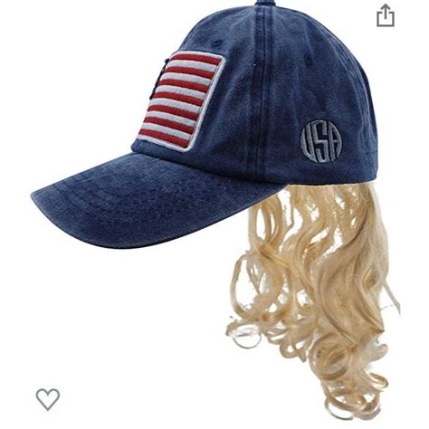 Other Mullet Hat With Attached Blonde Hair Grailed