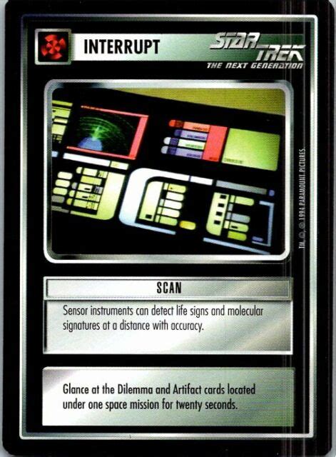 Star Trek Premiere 1e Black Border Ccg Card Scan Ebay