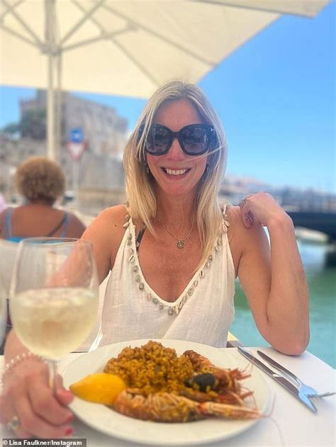 Lisa Faulkner Showcases Her Toned Physique In A Skimpy Bikini As She Soaks Up The Sun In