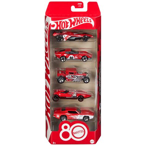 Hot Wheels Core Mattel Th Anniversary Pack Of Scale Toy Cars With Collectible Deco