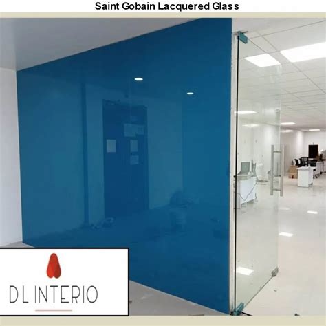 Plain Glossy Saint Gobain Lacquered Glass For Partition At 180 Sq Ft