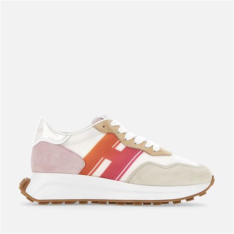 Sneakers Hogan H641 White Beige Pink For Woman Hxw6410ev82pci420ys8