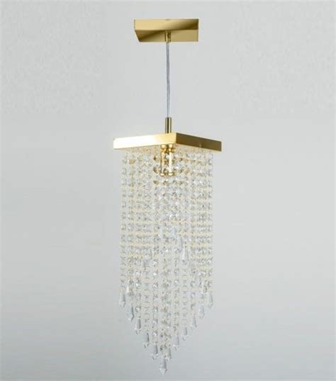 Lustre Pendente Plafon Cristal Crilick Ls7201 Dourado MadeiraMadeira