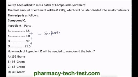 Pharm Tech Compounding Math Worksheets Library